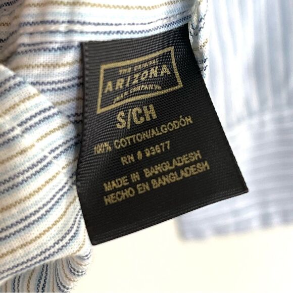 Arizona Jean Company Men’s Striped Button Down Shirt Size S - Picture 5 of 5